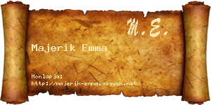 Majerik Emma névjegykártya